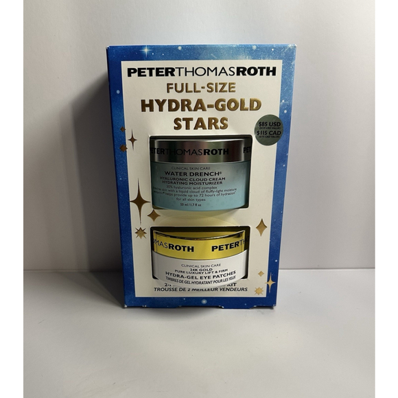 Peter Thomas Roth 24k Gold Eye Patches 30 Pair + Water Drench Moisturizer 1.7oz